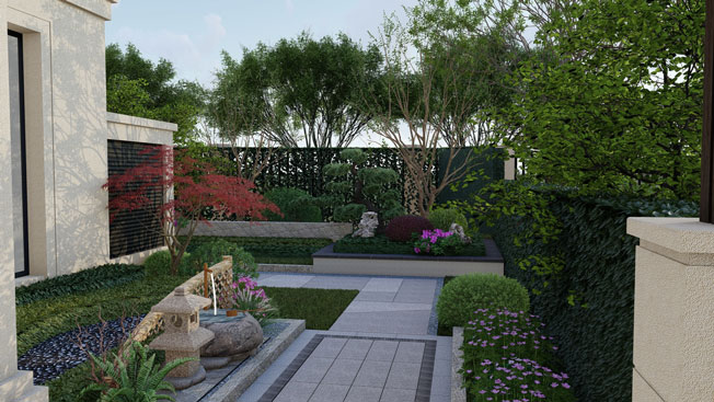 姚先生別墅花園設(shè)計施工案例